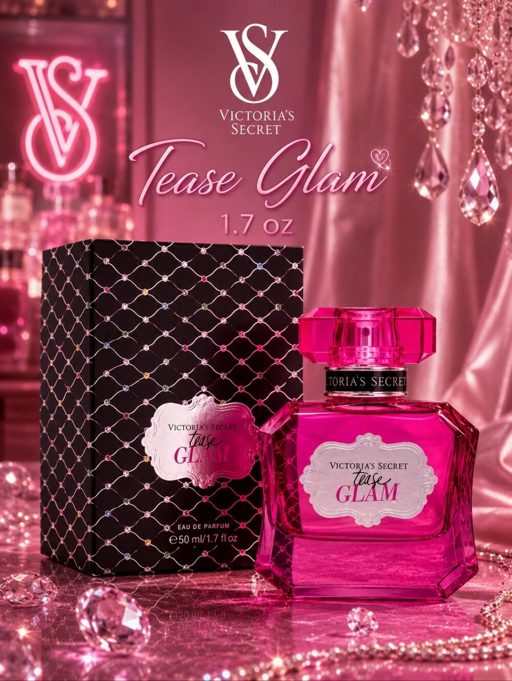 Victoria Secrets Tease Glam 1.7 oz - New In Box, Sealed